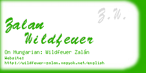 zalan wildfeuer business card